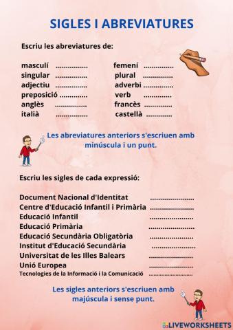 Sigles i abreviatures