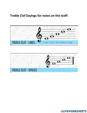 Treble Clef Sayings