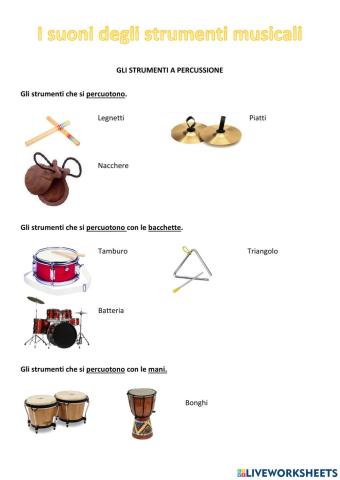 Suono strumenti a percussione