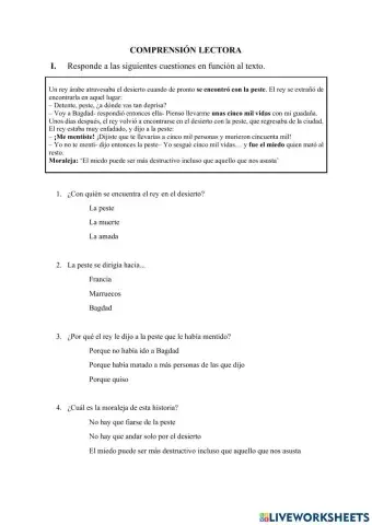 Comprensión Lectora