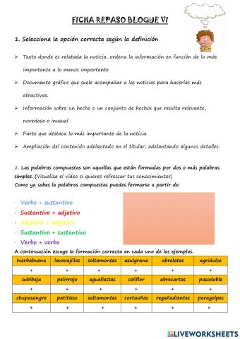 Repaso prueba bloque vi lengua