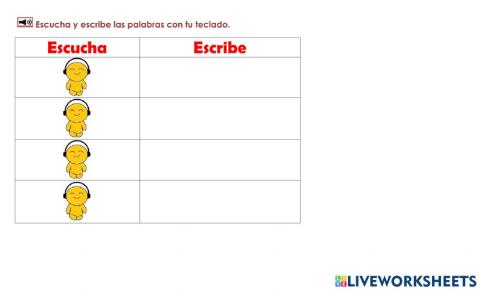 1st Grade: escucha y escribe 4C