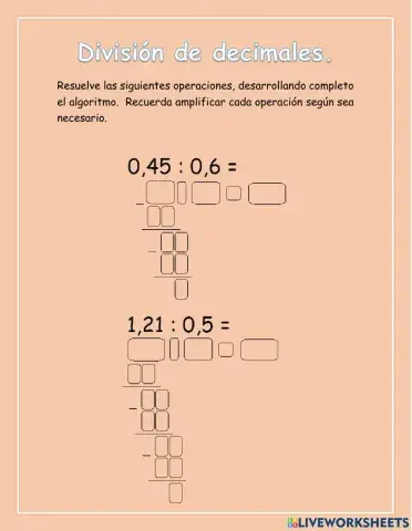 Divisiones de decimales