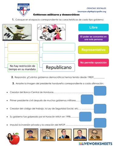 Gobiernos Militares y democráticos de Honduras
