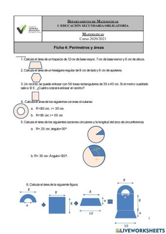 Perímetros y áreas