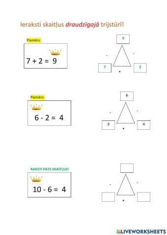Draudzīgās vienādības -trijstūris
