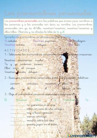 Los pronombres personales