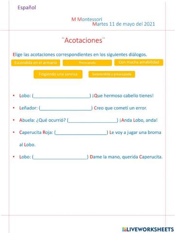 Acotaciones