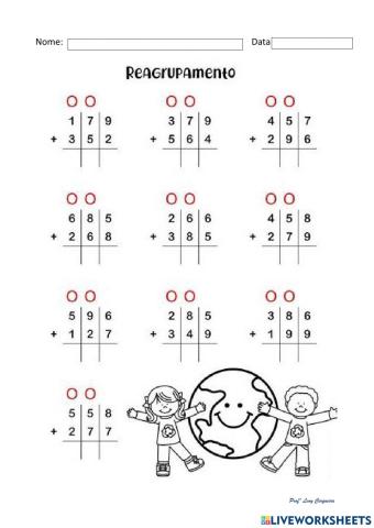 Adição com reagrupamento