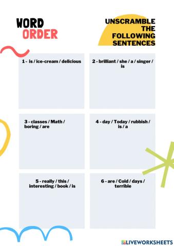 Children - Word Order