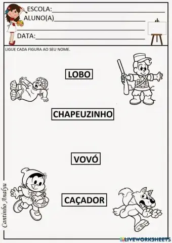 Ligar personagens Chapeuzinho