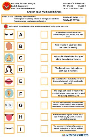 Feeelings and emotions-test 2