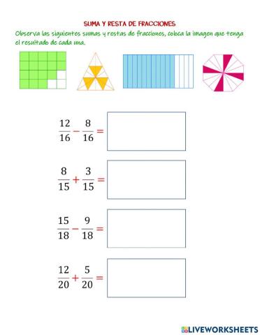 Suma y resta de fracciones