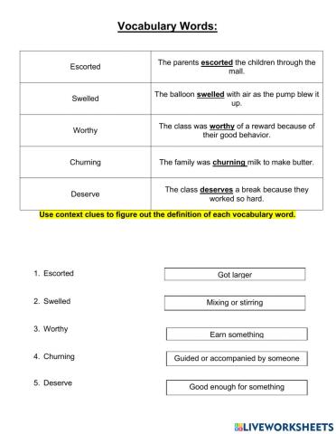 Grade 4 Context Clues Lesson 16 pt 2