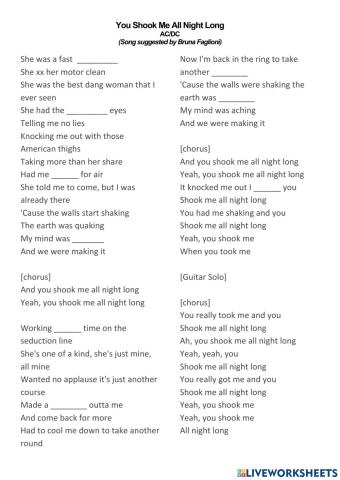 You Shook Me All Night Long (AC-DC)