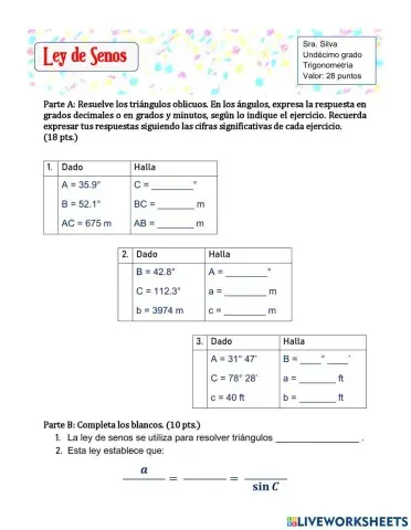 Ley de Senos