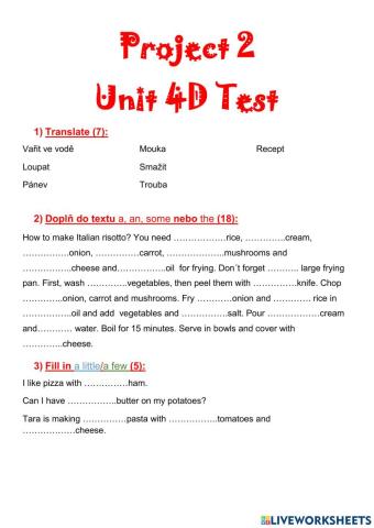 Project 2 - Unit 4D test