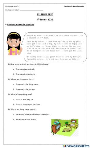 4º 1st term  test - Rami