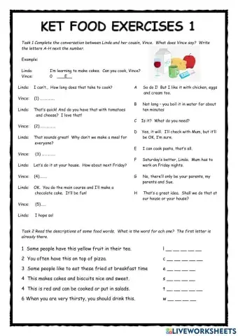 KET Food Exercises 1