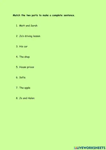 Subject Verb Agreement quiz