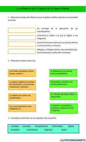 La influencia de la Iglesia en la Nueva España