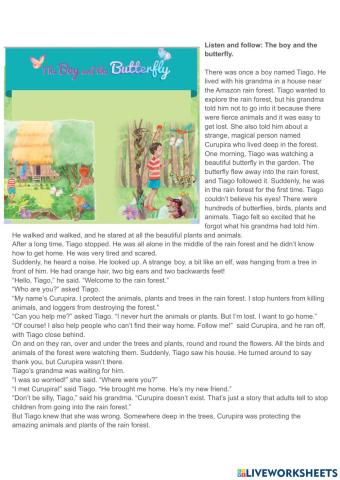 Story: The boy and the Butterfly