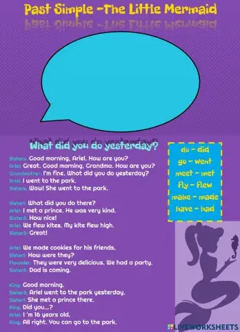 Past Simple - The Little Mermaid