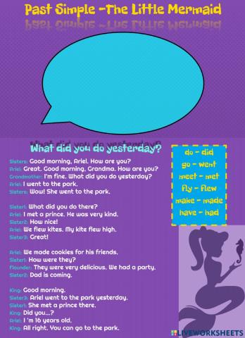 Past Simple - The Little Mermaid