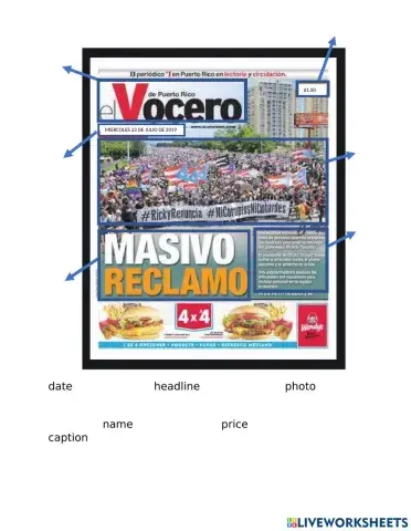 Newspaper cover parts