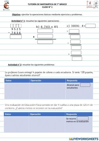 Operaciones básicas