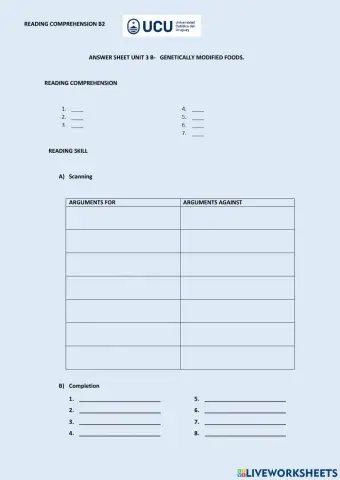 Reading explorer 4 unit 3b