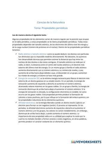 Propiedades periódicas