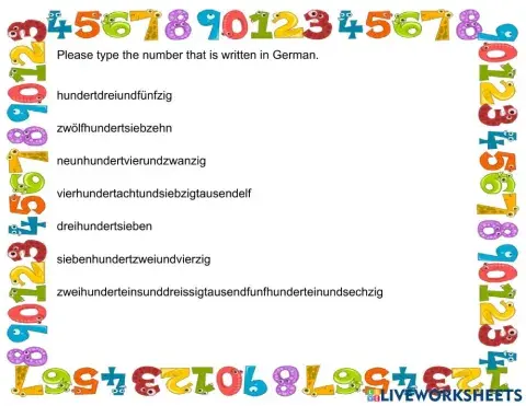 German Number Challenge