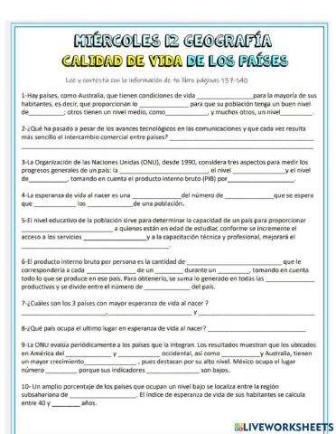 Cómo vivimos aquí  y cómo  veven allá