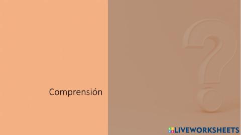 Comprensión lectora