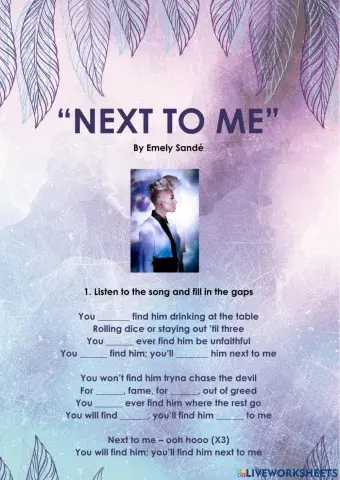Next to me- by Emely Sande