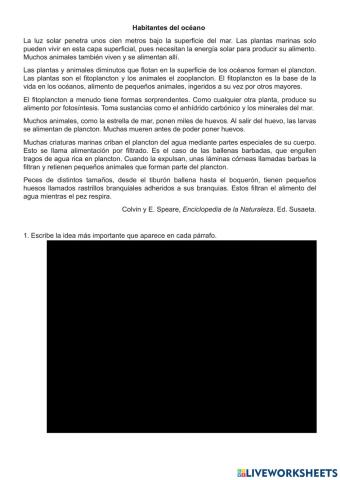 Habitantes del oceano