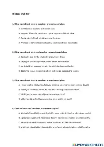 Hledání chyb XIV