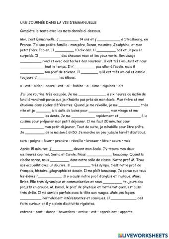 Une journée dans la vie d'Emmanuelle