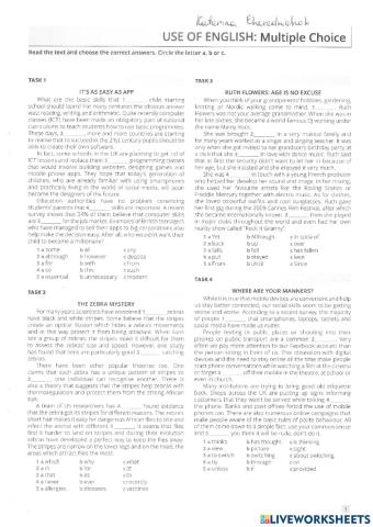 Focus on exams - Use of English 1