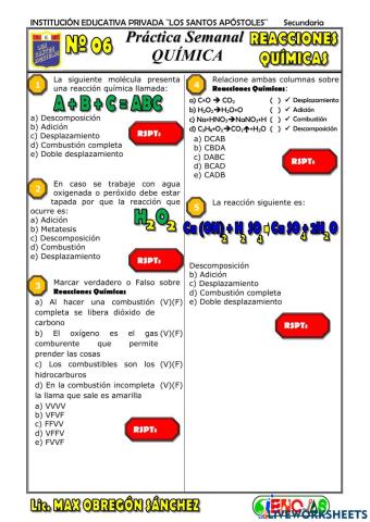 Spb-reacciones quimicas