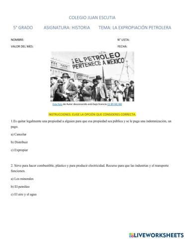 La expropiación petrolera