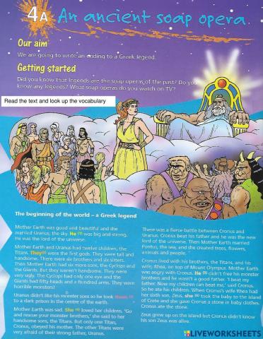 Greek Legend Mother Earth Uranus Cronus