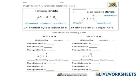 Naming Division Parts