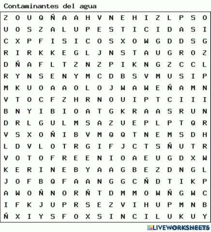 Contaminantes del agua