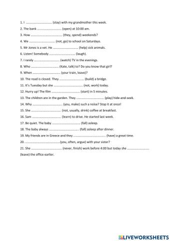 Present Simple vs. Present Continuous