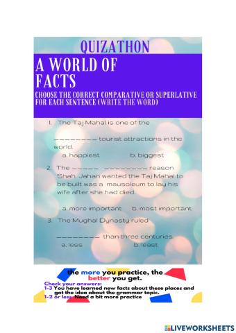 Comparatives and superlatives