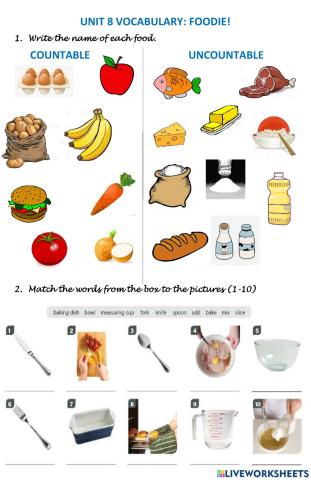 Unit 8 vocabulary