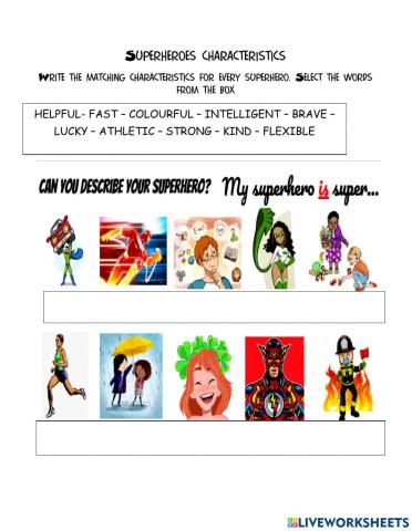 Superheroes characteristics