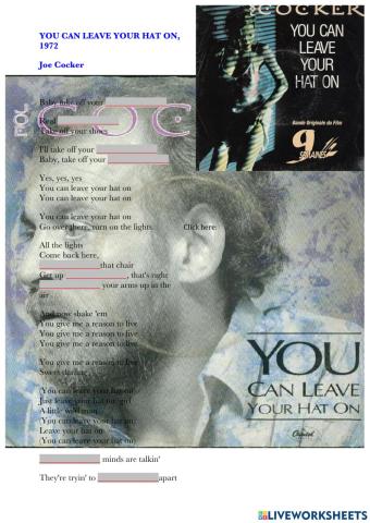 You can leave your hat on